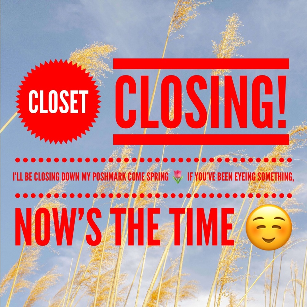 Closet Closing Announcement